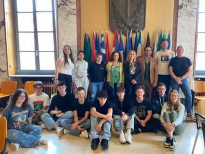 Studenti tedeschi coinvolti nel progetto Erasmus ricevuti dal Sindaco in aula consiliare
