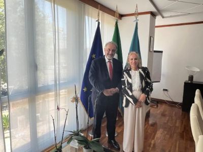 Francesco Rocca, Presidente Regione Lazio, e Matilde Celentano, Sindaco di Latina